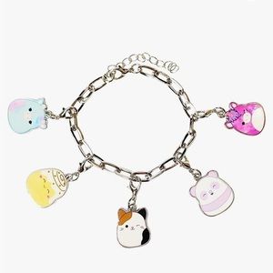 Squishmallows Bracelet Interchangeable Cow, Cat & Unicorn Kawaii